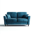 Dwuosobowa sofa z aksamitu granatowa 160 x 85 x 88 cm