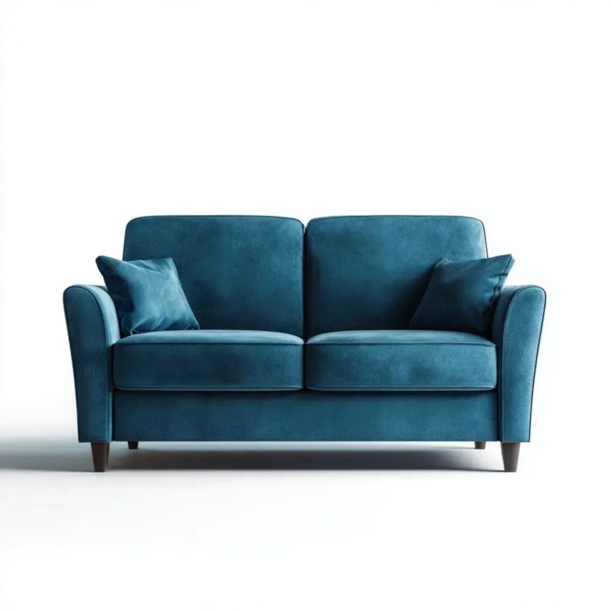 Dwuosobowa sofa z aksamitu granatowa 160 x 85 x 88 cm