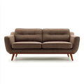 Brązowa sofa dwuosobowa z poliestru 170 x 82 x 84 cm
