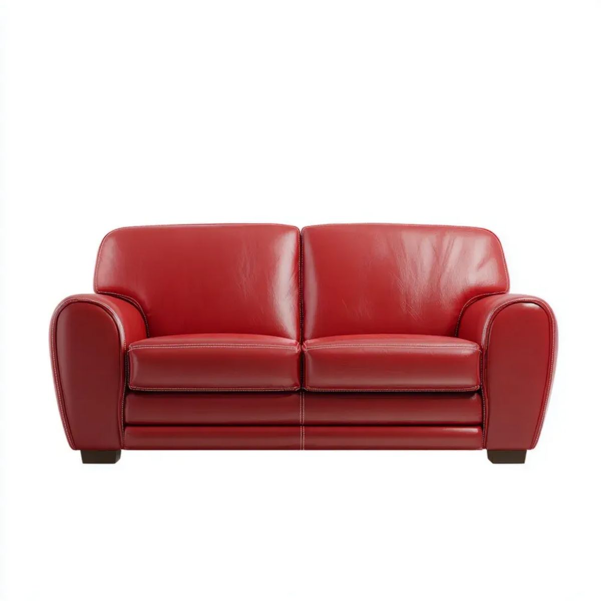 Czerwona dwuosobowa sofa ze skóry PU 140 x 85 x 85 cm