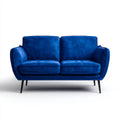 Dwuosobowa sofa granatowa z aksamitu poliestrowego 160 x 85 x 84 cm