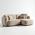 Beżowa sofa modułowa 2-częściowa z tapicerką poliestrową 285 x 165 x 78 cm