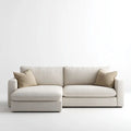 Kremowa sofa 2-osobowa z tapicerką poliestrową 240 x 100 x 85 cm