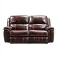 Dwuosobowa sofa rozkładana brązowa z tapicerką PU, 150 x 95 x 100 cm