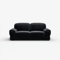 Dwuosobowa sofa czarna z aksamitu poliestrowego 170 x 90 x 85 cm