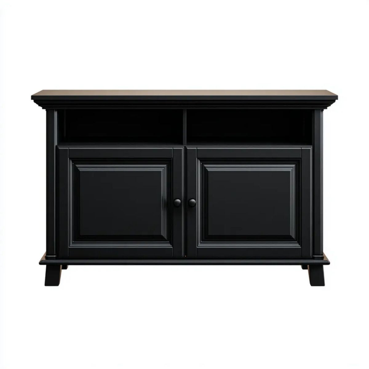 Czarna szafka RTV z płyty MDF 120 × 40 × 80 cm